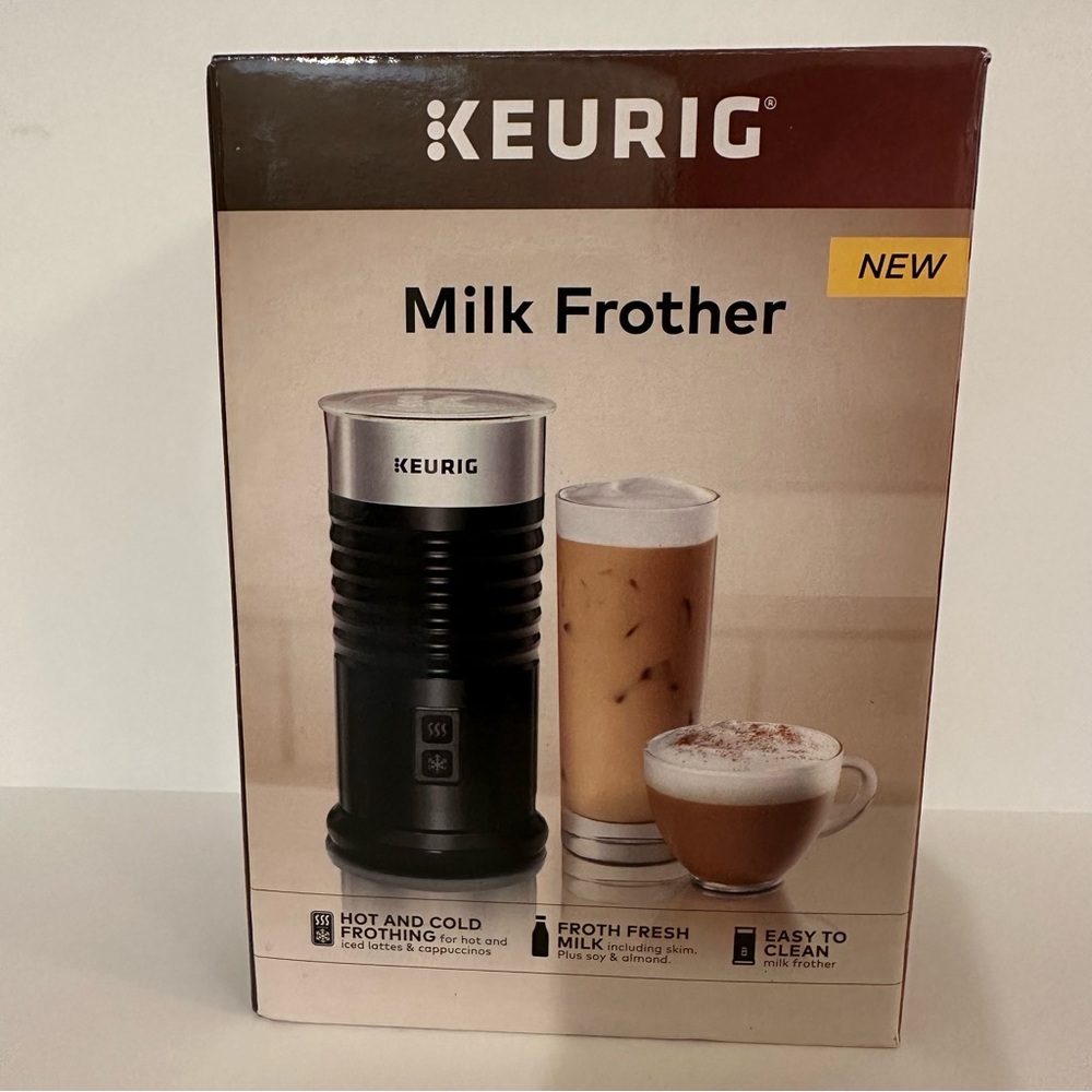 NWT Keurig Black Hot & Cold Milk Frother Cappuccino Latte Coffee